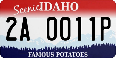 ID license plate 2A0011P