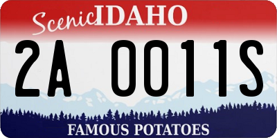 ID license plate 2A0011S