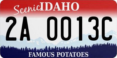 ID license plate 2A0013C