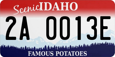 ID license plate 2A0013E