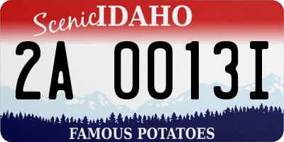 ID license plate 2A0013I