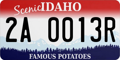 ID license plate 2A0013R