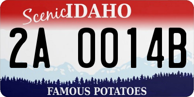 ID license plate 2A0014B