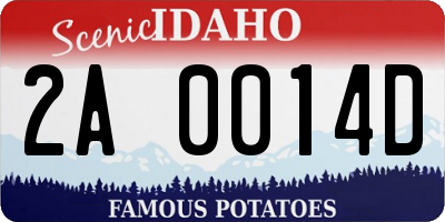 ID license plate 2A0014D