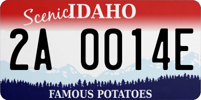 ID license plate 2A0014E