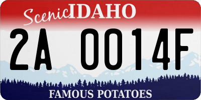 ID license plate 2A0014F