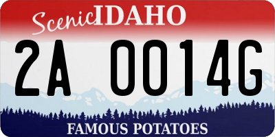 ID license plate 2A0014G