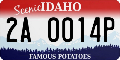 ID license plate 2A0014P