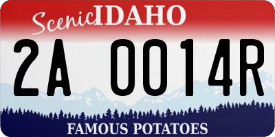 ID license plate 2A0014R