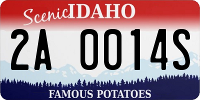 ID license plate 2A0014S