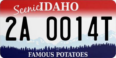 ID license plate 2A0014T
