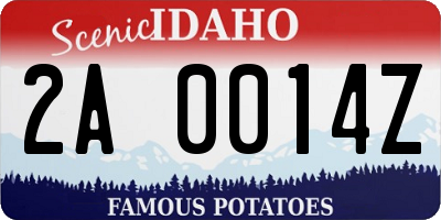 ID license plate 2A0014Z
