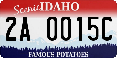 ID license plate 2A0015C