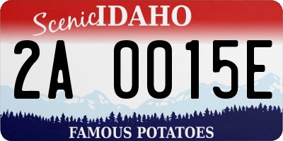 ID license plate 2A0015E
