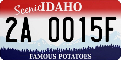 ID license plate 2A0015F
