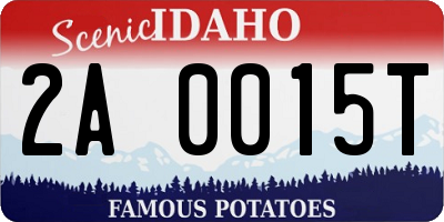 ID license plate 2A0015T