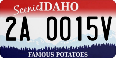 ID license plate 2A0015V