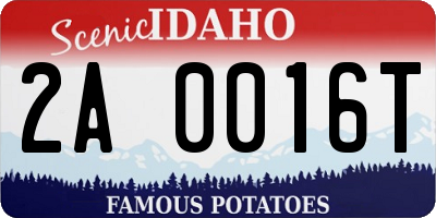 ID license plate 2A0016T