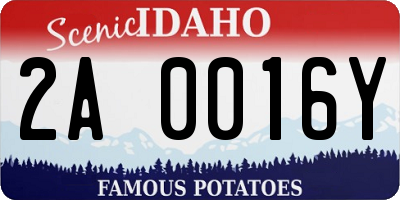 ID license plate 2A0016Y