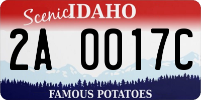 ID license plate 2A0017C