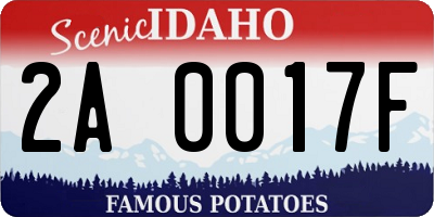 ID license plate 2A0017F