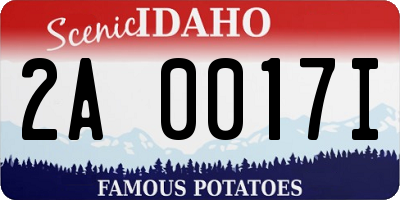 ID license plate 2A0017I