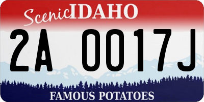 ID license plate 2A0017J