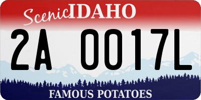 ID license plate 2A0017L