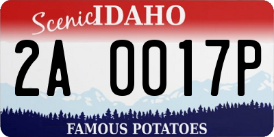 ID license plate 2A0017P