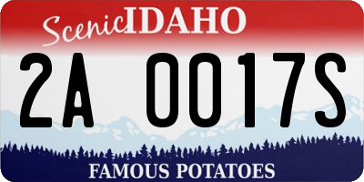 ID license plate 2A0017S