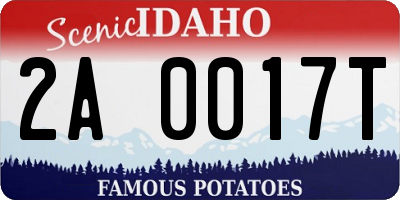 ID license plate 2A0017T