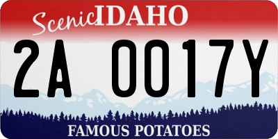 ID license plate 2A0017Y