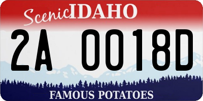 ID license plate 2A0018D