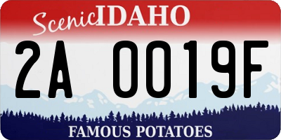 ID license plate 2A0019F