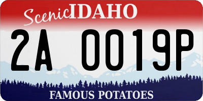 ID license plate 2A0019P