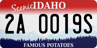 ID license plate 2A0019S