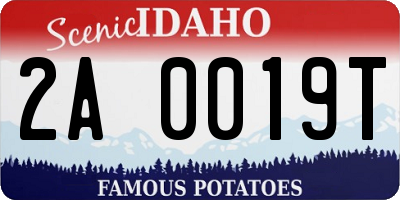 ID license plate 2A0019T
