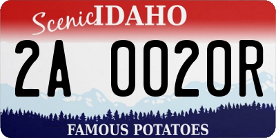 ID license plate 2A0020R