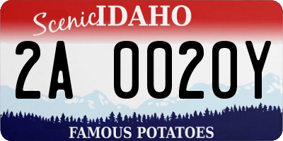 ID license plate 2A0020Y