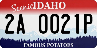 ID license plate 2A0021P