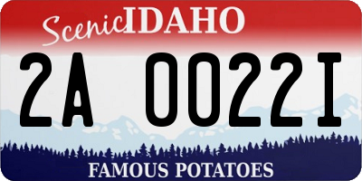 ID license plate 2A0022I