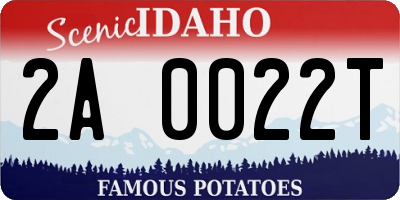 ID license plate 2A0022T