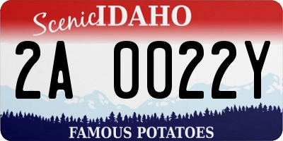 ID license plate 2A0022Y