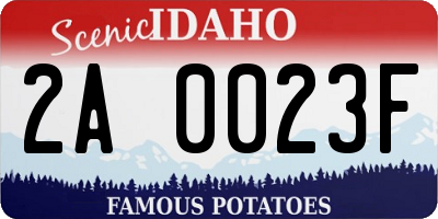 ID license plate 2A0023F