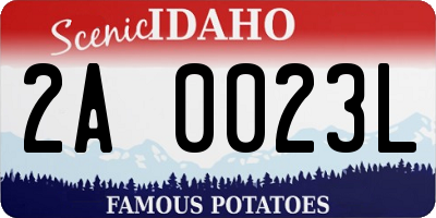 ID license plate 2A0023L