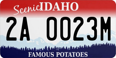 ID license plate 2A0023M