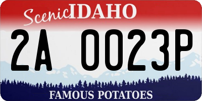 ID license plate 2A0023P