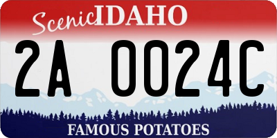 ID license plate 2A0024C