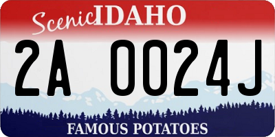 ID license plate 2A0024J