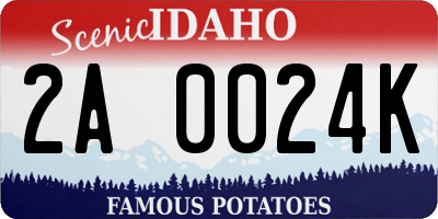 ID license plate 2A0024K